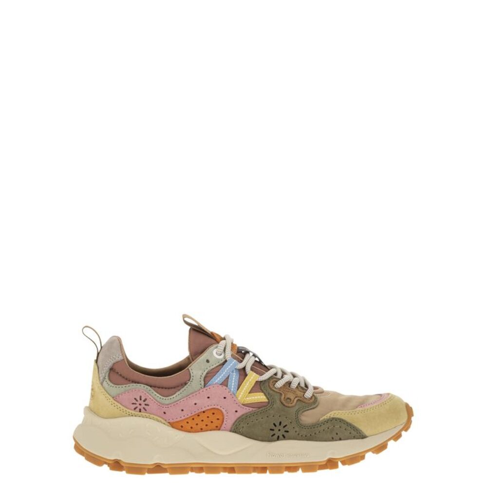 Flower Mountain Women Yamano 3 - Sneakers In Suede And Technical Fabric